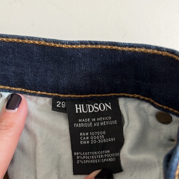 Hudson “Krista Super Skinny” dark distressed jean 29 - Picture 9 of 9